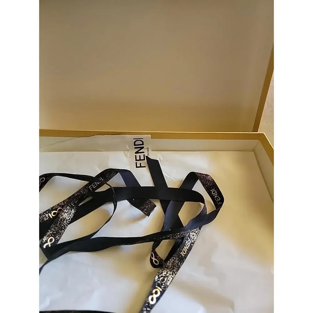 New Authentic Fendi Roma Gift Box 15.5”x 11.5” X 3” Ribbon Included Logo Classic